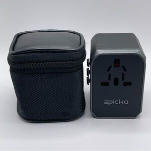 Universal Travel Adapter European Travel Plug Power Adapter International & CASE